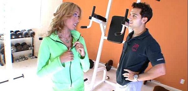  Nice titted Capri Cavalli seduces her trainer and gets a private workout
